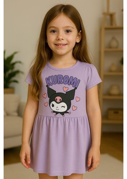 Kuromi Kız Çocuk Elbise