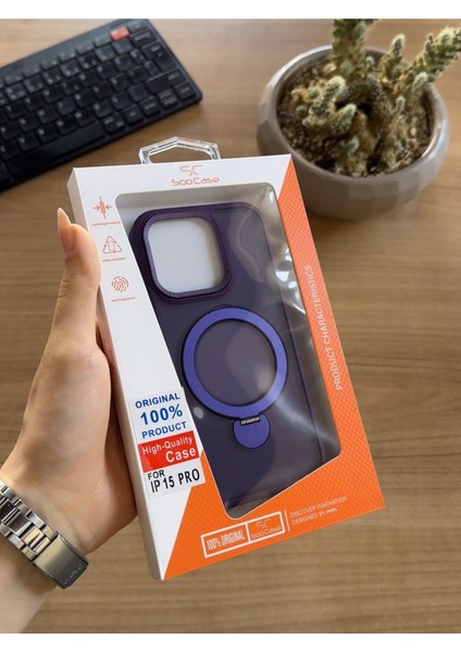 iPhone 15PRO Standlı ve Magsafe Kılıf SOOCASE622