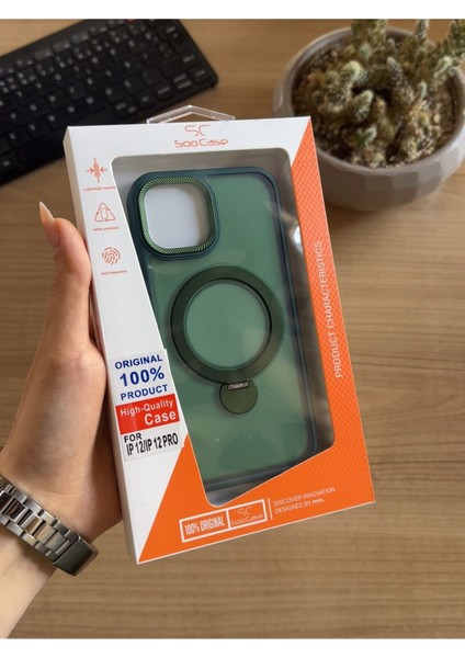 iPhone 12/12 Pro Standlı ve Magsafe Kılıf SOOCASE622
