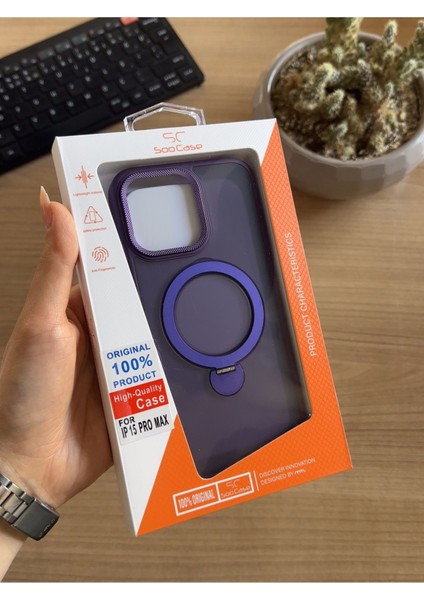 iPhone 15 Pro Max Standlı ve Magsafe Kılıf SOOCASE622