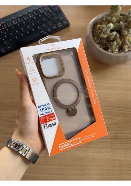 iPhone 16 Pro Max Standlı ve Magsafe Kılıf SOOCASE622