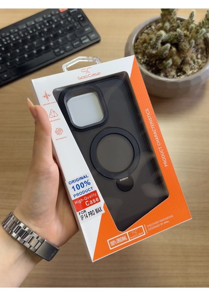 iPhone 14 Pro Max Standlı ve Magsafe Kılıf SOOCASE622