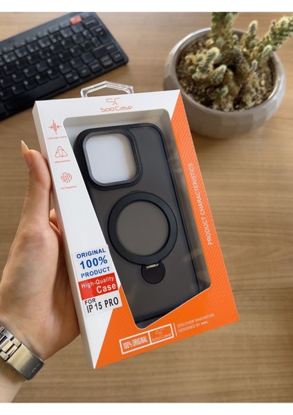 iPhone 15PRO Standlı ve Magsafe Kılıf SOOCASE622