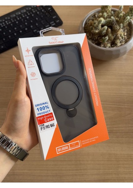 iPhone 15 Pro Max Standlı ve Magsafe Kılıf SOOCASE622