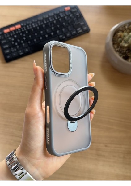 iPhone 16 Pro Standlı ve Magsafe Kılıf SOOCASE622