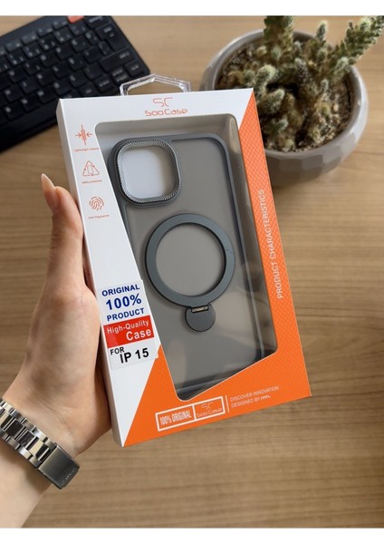 iPhone 15 Standlı ve Magsafe Kılıf SOOCASE622