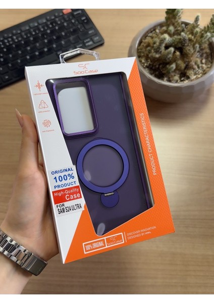 Samsung S24 Ultra Standlı ve Magsafe Kılıf SOOCASE622 fırsatları