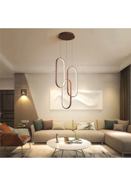 3'lü Sarkıt, 3 Renk Işık Özellikli LED Avize