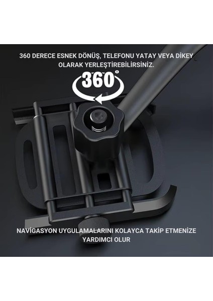 Alüminyum Gidon Sıkıştırmalı Motosiklet Telefon Tutucu Scooter Bisiklet Telefon Tutucu Sarsılmaz