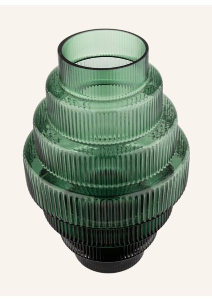 Vase Steps, 30 cm Renkli Cam, Oluklu ve Kademeli El Üfleme Tasarım Vazo fiyatları