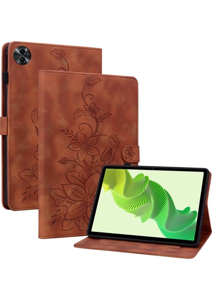 Realme Pad 2 11.5 Için Tablet Kılıfı Dayanıklı Esnek Tpu Kapak Ayarlanabilir Stand Kart Yuvaları ve Kaymaz Yivler (Yurt Dışından)