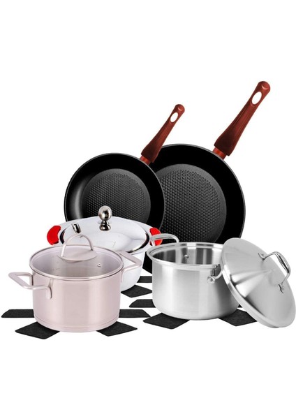 12'li Tencere Tava ve Tabak Arası Keçe Yıldız Siyah 38 x 38CM fiyatları