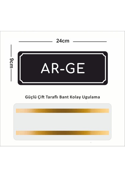 Ar-Ge - Ofis Departman Kapı Isimliği, Yönlendirme Levhası 24X9 cm 4mm fiyatları