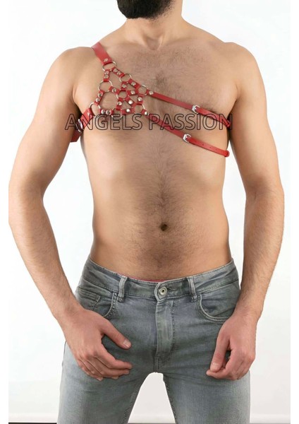 Erkek Deri Omuz Harness, Tek Omuz Harness M