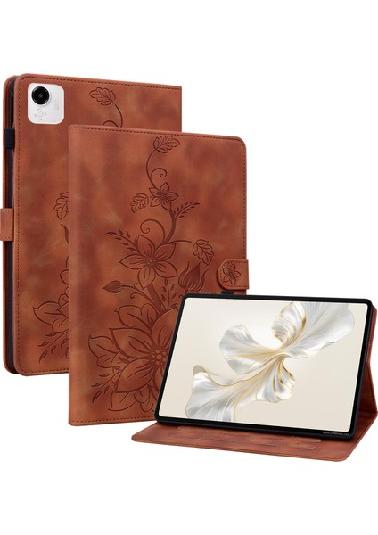 Honor Pad X9A Için Tablet Kılıfı Dayanıklı Esnek Tpu Kapak Ayarlanabilir Stand Kart Yuvaları ve Kaymaz Yivler (Yurt Dışından)