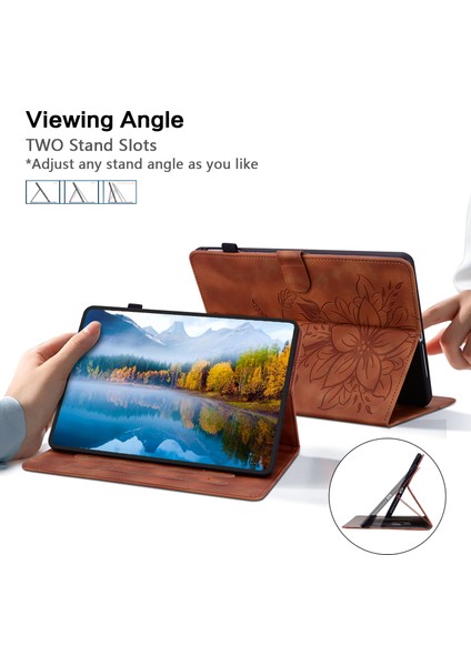Samsung Galaxy Tab S9 Için Tablet Kılıfı Dayanıklı Esnek Tpu Kapak Ayarlanabilir Stand Kart Yuvaları ve Kaymaz Yivler (Yurt Dışından)