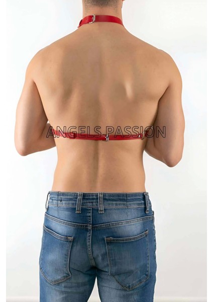 Zincirli Erkek Deri Göğüs Harness, Zincirli Erkek Harness Mk