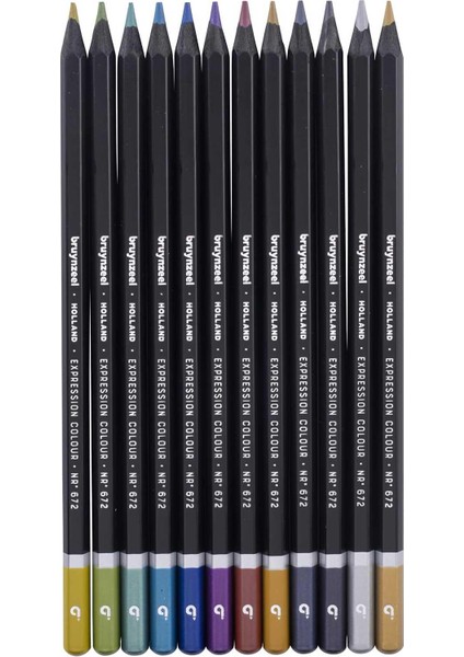 Expression Colour Kuru Boya Kalemi 12 Renk Metalik Tonlar