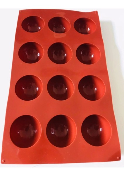 Yarım Küre 12'li Silikon Kek Pasta Buz Kalıbı Ürün 4,5cm fırsatları