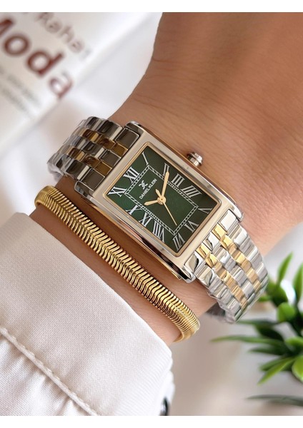 Çelik Kordon 3 Atm Suya Dayanıklı Özel Tasarım Kadın Kol Saat+Bileklik VS.BLKT.0233