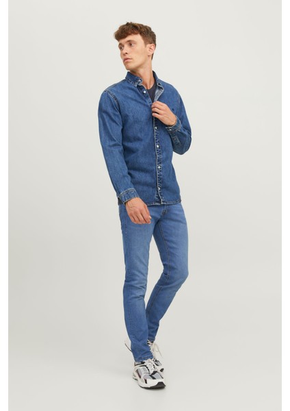 JJIGLENN JJORIGINAL SQ 22 Mavi Erkek Pantolon