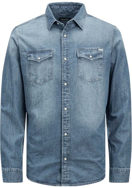JJESHERIDAN SHIRT L/S NOO Mavi Erkek Gömlek fiyatları