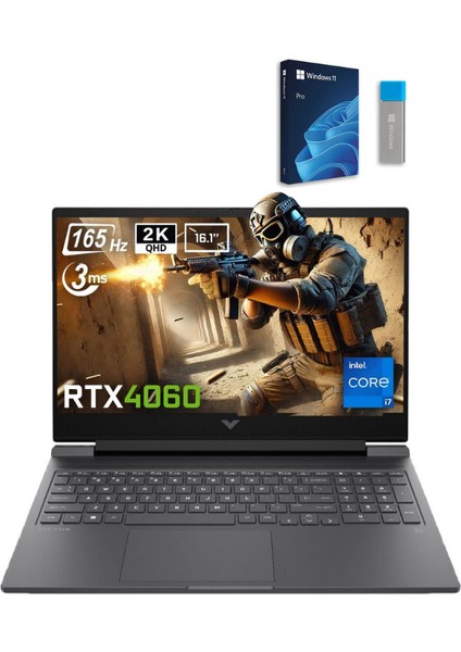 Victus 16 01R1088NT I7-14700HX 32GB 1tb SSD RTX4060 16.1" Qhd 165Hz 3ms IPS + WIN11 Pro Tr USB Kutu Oem
