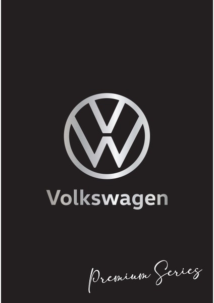 Suya Dayanıklı Yıkanabilir Volkswagen Oto Paspas Kağıdı Siyah Gümüş Baskı 50 Adet - 35X50CM - Kalın