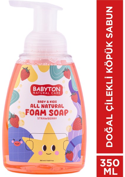 Doğal Çilekli Köpük Sabun 350 ml