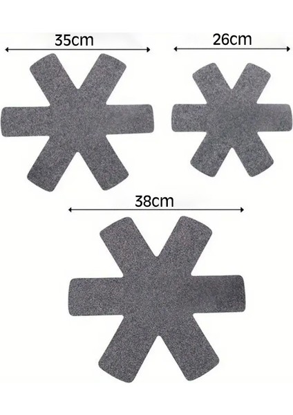 12'li Tencere Tava ve Tabak Arası Keçe Yıldız Gri 35 x 35CM fırsatları