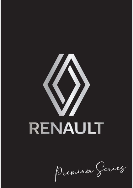 Suya Dayanıklı Yıkanabilir Renault Oto Paspas Kağıdı Siyah Gümüş Baskı 50 Adet - 35X50CM - Kalın