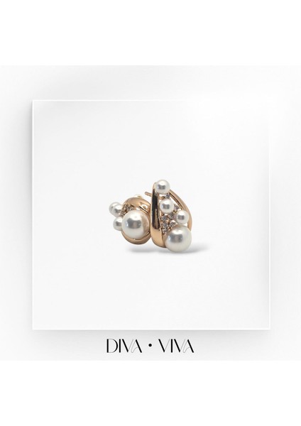 Divaviva - Vıp Incili Damla Model Kadın - Pearlora Küpe fırsatları