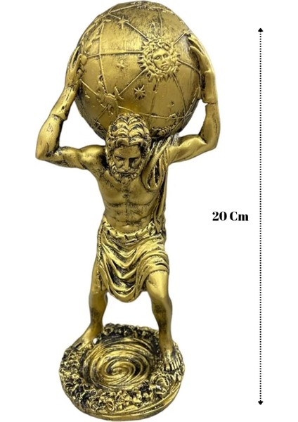 Mitolojik Yunan Tanrısı Atlas Heykel Biblo Polyester Biblo