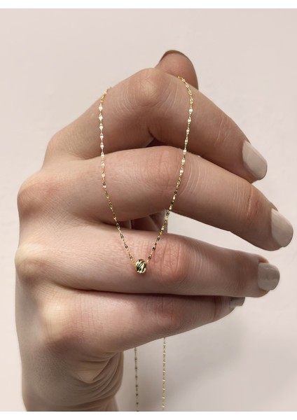 14 Ayar Altın Dorika Toplu Aynalı Zincir Kolye fiyatları