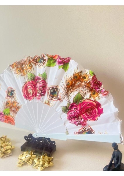 - Gül Desenli Altın Işıltılı Yelpaze indirimleri