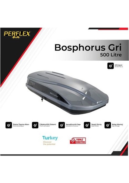 Port Bagaj 500 Lt Bosphorus Gri