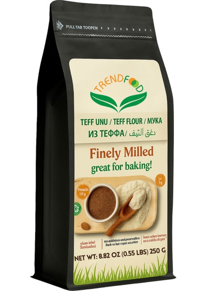 Teff Unu 250 gr| Glutensiz, Katkısız, Yüksek Proteinli | Diyet ve Vegan Dostu | Sağlıklı Tarifler Için Mükemmel