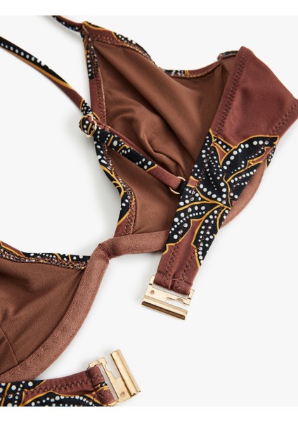 Çiçek Desenli Balenli Bikini Üst modelleri