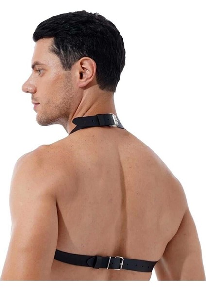 Zincirli Erkek Göğüs Deri Harness M