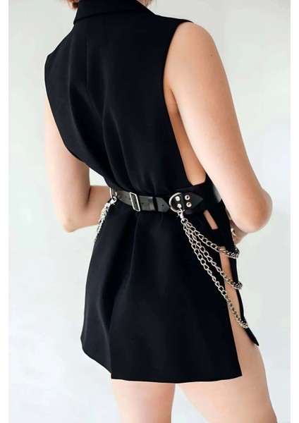 Zincirli Deri Bel Kemer Harness modelleri