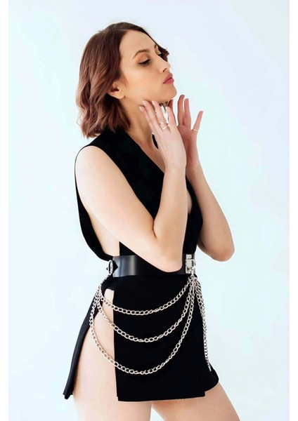 Zincirli Deri Bel Kemer Harness fırsatları