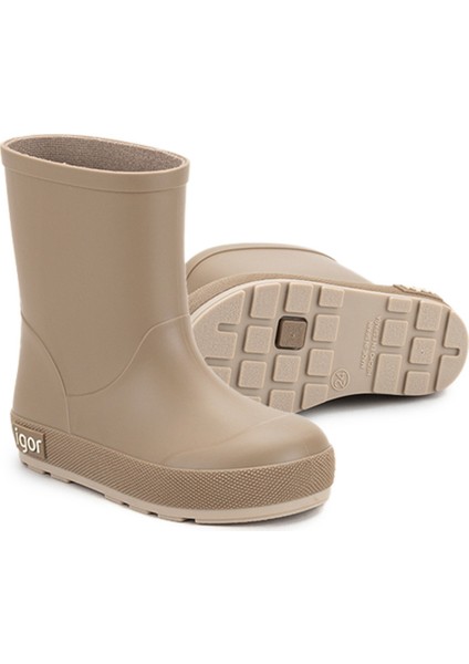 W10294 YOGI DK Bej Kız Çocuk Yağmur Çizmesi