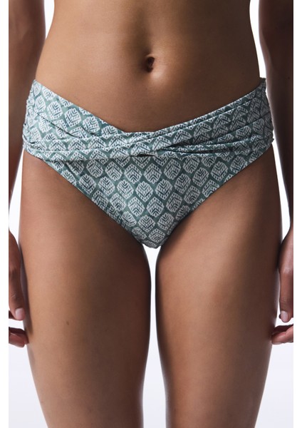 Spring Green Yüksek Bel Twist Bikini Altı