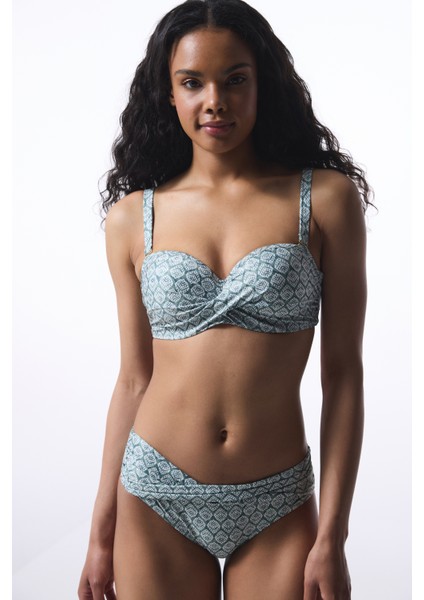 Spring Green Yüksek Bel Twist Bikini Altı