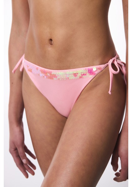 Sequin Pullu Pembe Bikini Altı - Gamze Erçel Koleksiyonu