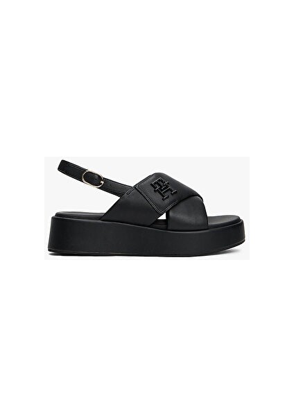 Th Logo Hw Padded Leather Sandal