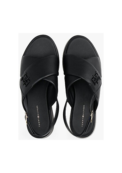 Th Logo Hw Padded Leather Sandal