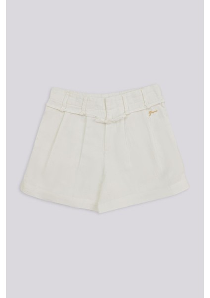 Bg Store Kız Çocuk Beyaz Şort