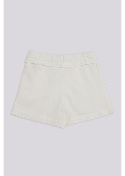 Bg Store Kız Çocuk Beyaz Şort