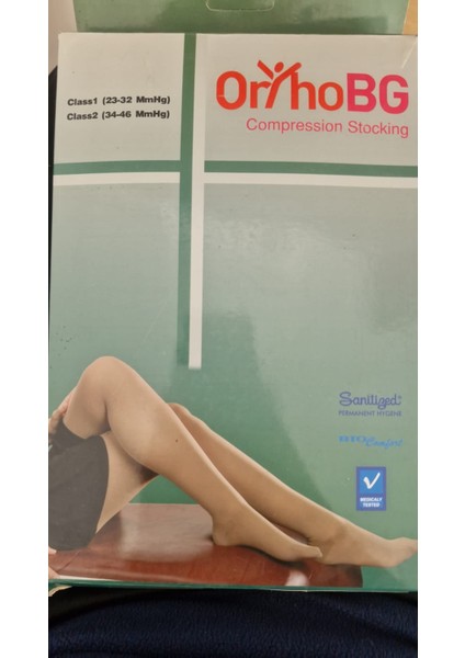 Orthobg Külotlu Burnu Açık Class1 Varis Çorabı No:5